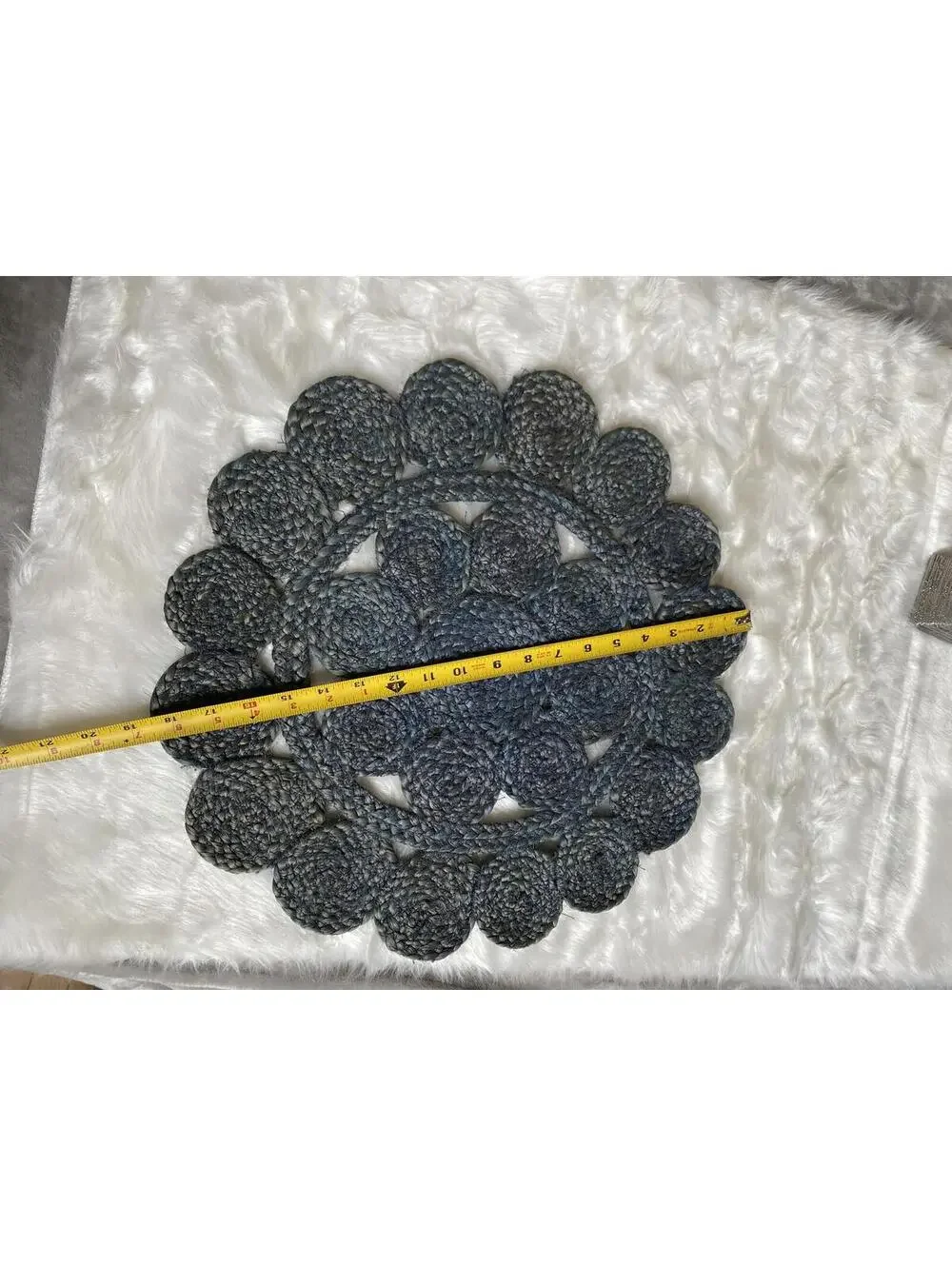 Blue Crochet Round Placemats Set of 4